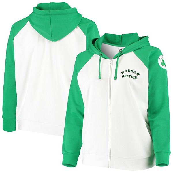 Boston Celtics Fanatics Branded Big & Tall Double Contrast Pullover Hoodie  - Kelly Green/White