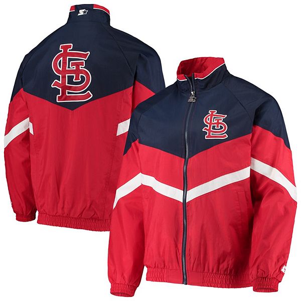 Men's St. Louis Cardinals Starter Red/Navy The Bench Coach Full-Zip Jacket