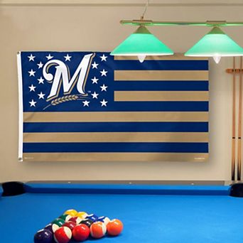 WinCraft Milwaukee Brewers Deluxe Stars & Stripes 3' x 5' Flag