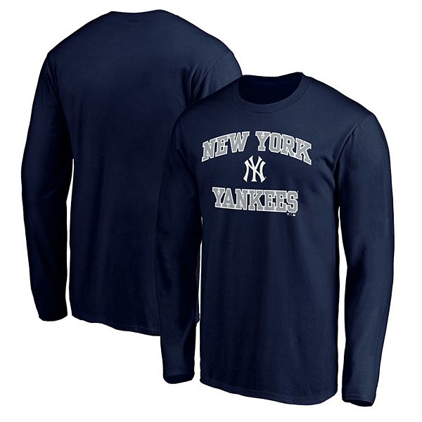 شطرنج خشب Men's Fanatics Branded Navy New York Yankees Heart & Soul Long Sleeve  T-Shirt شطرنج خشب