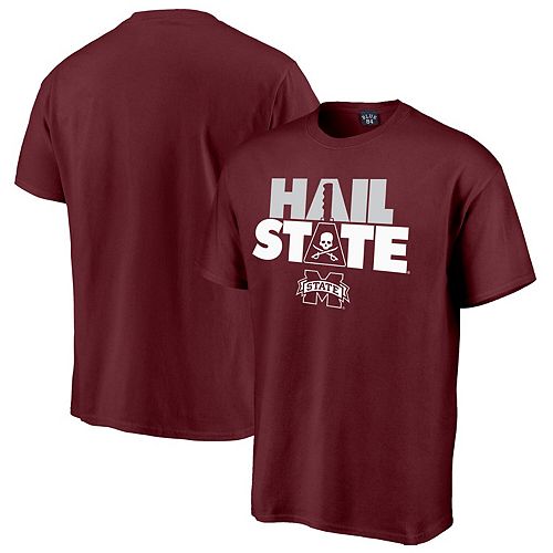 Men's Blue 84 Mike Leach Maroon Mississippi State Bulldogs Hail State T ...