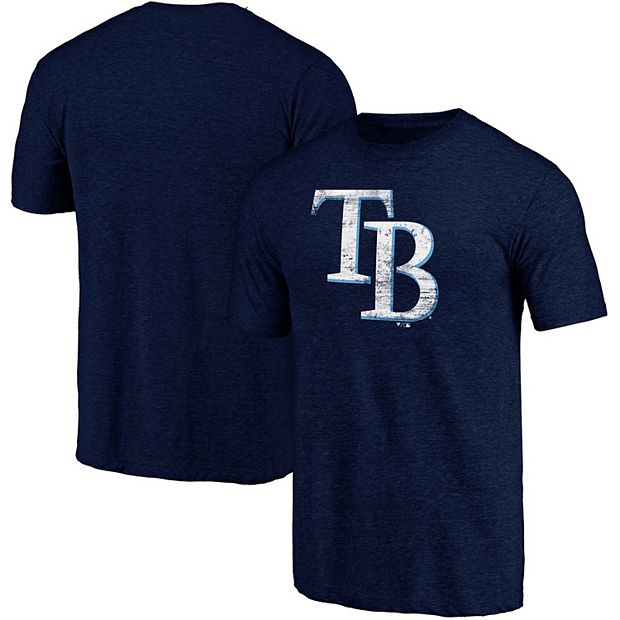 Tampa Bay Rays Youth Distressed Logo T-Shirt - Navy Blue