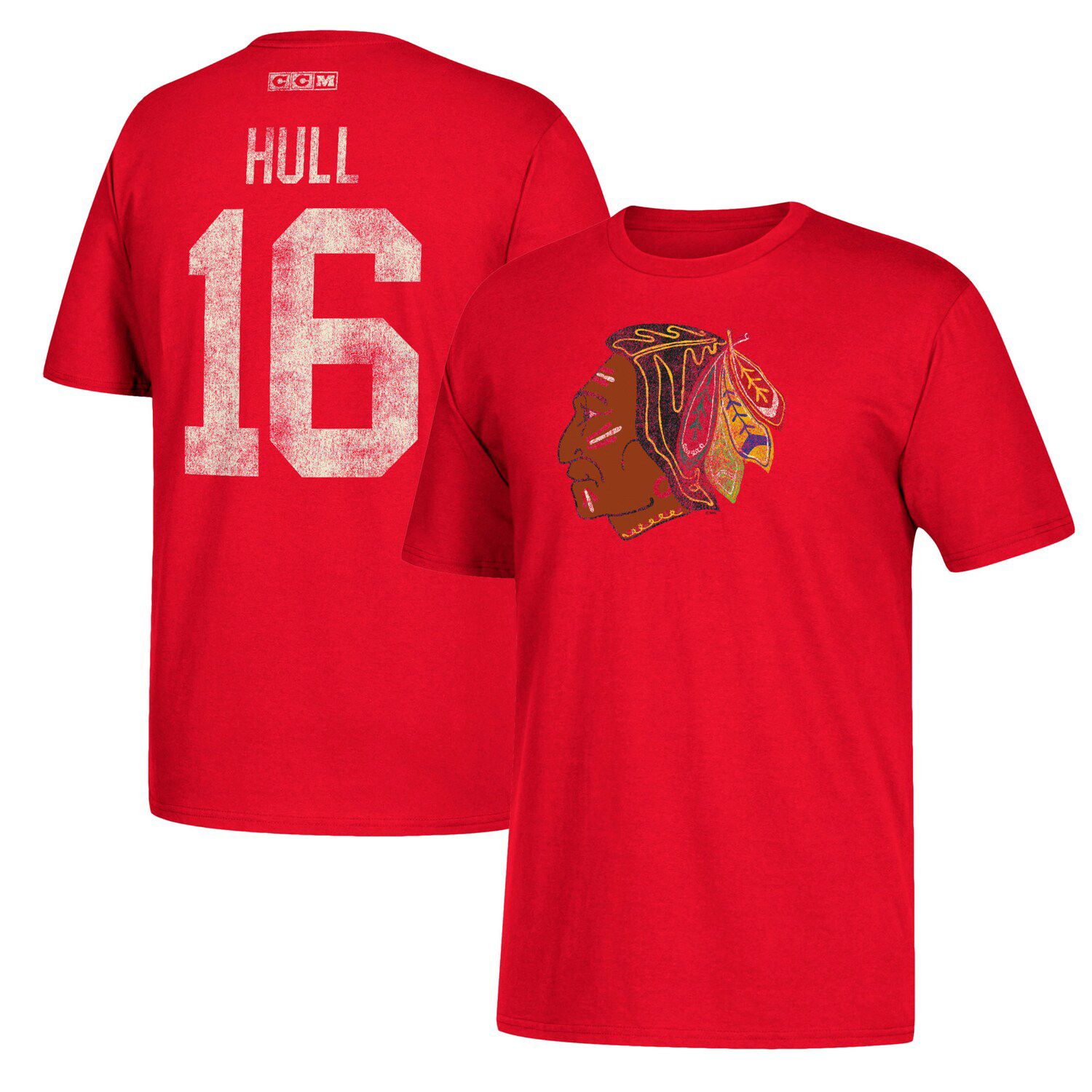 Chicago Blackhawks No16 Bobby Hull Red Home Stitched Jersey