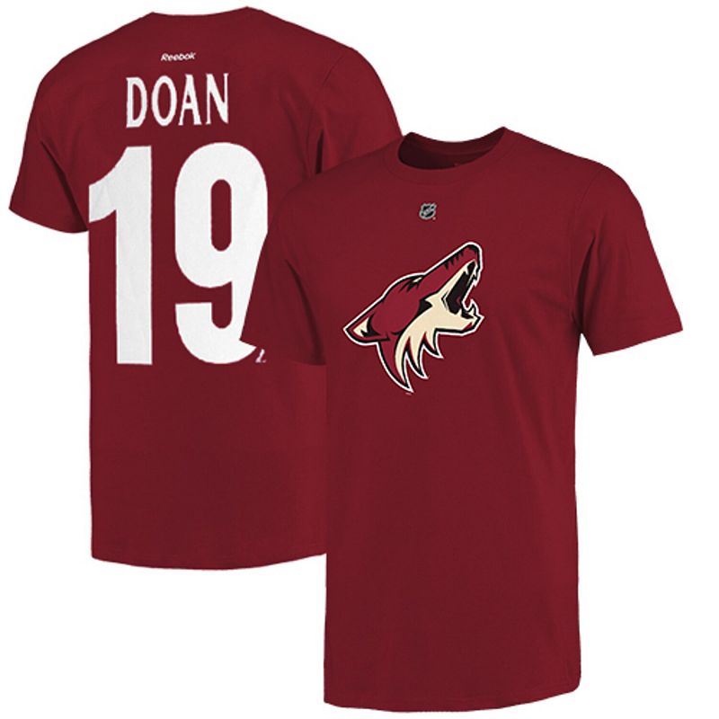 UPC 727808571456 product image for Men's Arizona Coyotes Shane Doan Reebok Garnet Name and Number T-Shirt, Size: Me | upcitemdb.com