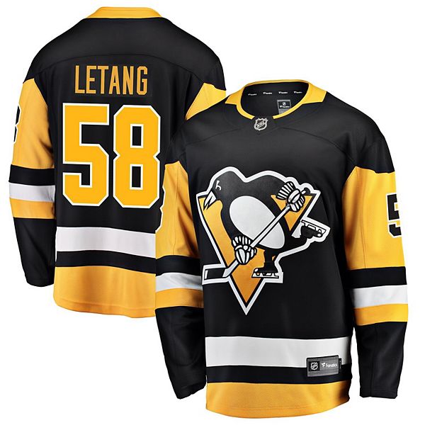 Men's Starter Gold/Black Pittsburgh Penguins Cross Check Jersey V-Neck Long Sleeve T-Shirt Size: Medium
