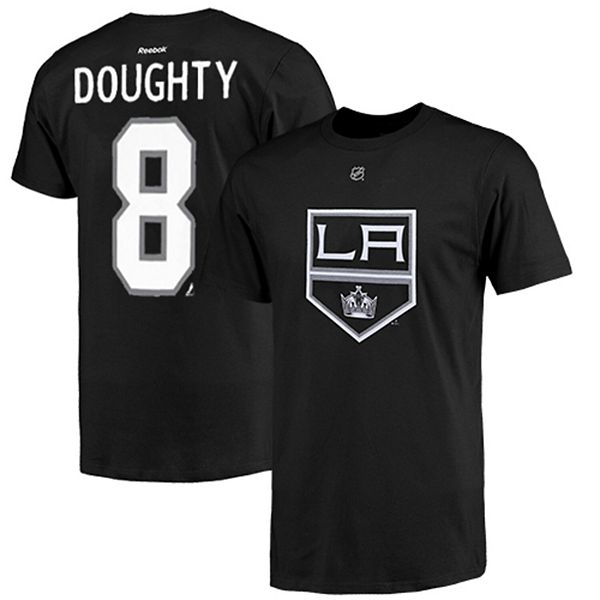 Men's Los Angeles Kings Drew Doughty Reebok Black Name and Number T-Shirt