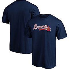 Majestic Atlanta Braves Shirt Womens Extra Large Blue Short Sleeve Pullover  MLB