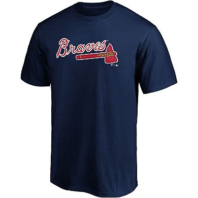 Men's Fanatics Branded Navy Atlanta Braves Official Wordmark T-Shirt