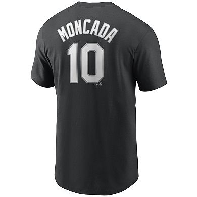 Youth Nike Yoan Moncada Black Chicago White Sox Player Name & Number T-Shirt