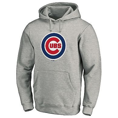 Men's Fanatics Branded Heather Gray Chicago Cubs Official Logo Fitted ...