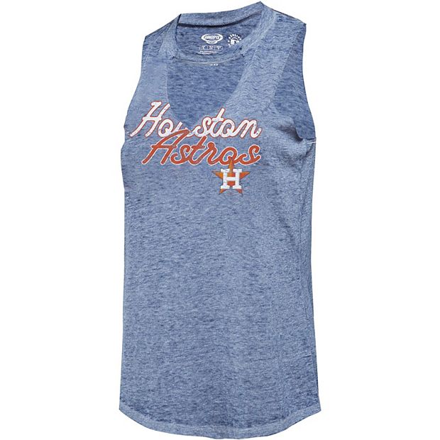 Houston Astros Womens Burn Out Sleeveless Top