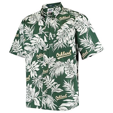 Men's Reyn Spooner Green Oakland Athletics Aloha Button-Down Shirt