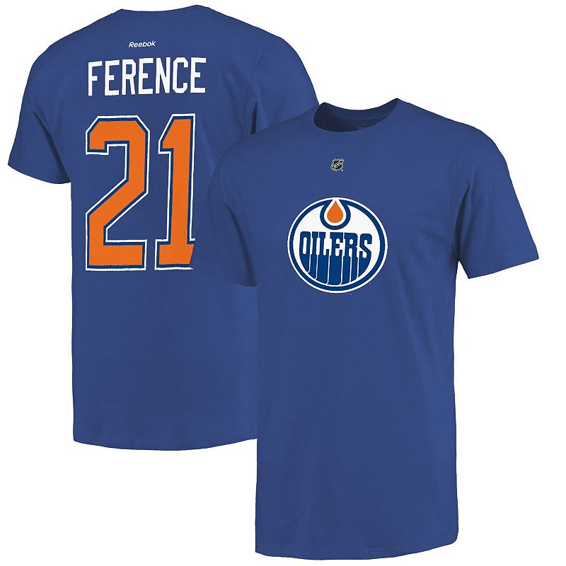 UPC 887784391162 product image for Men's Edmonton Oilers Andrew Ference Reebok Royal Name and Number T-Shirt, Size: | upcitemdb.com