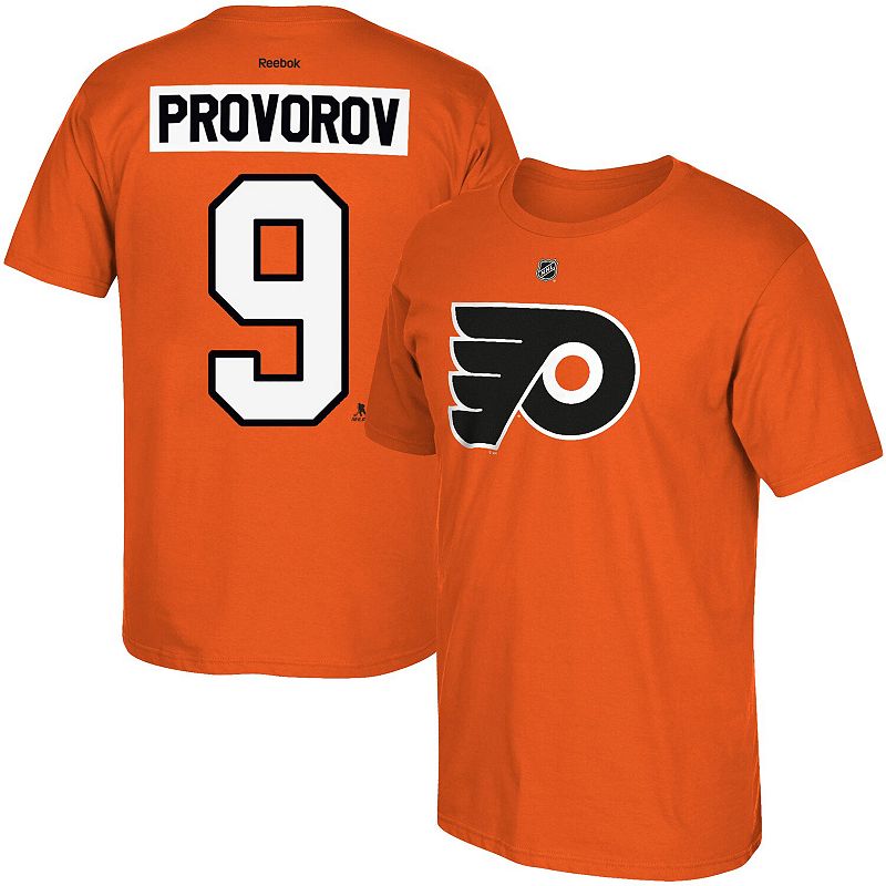 UPC 191025243951 product image for Men's Reebok Ivan Provorov Orange Philadelphia Flyers Name & Number T-Shirt, Siz | upcitemdb.com