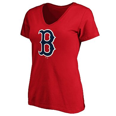 Women's Fanatics Red Boston Red Sox Core Official Logo V-Neck T-Shirt
