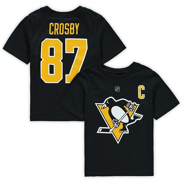 Men's Fanatics Branded Sidney Crosby Black Pittsburgh Penguins Name &  Number Tri-Blend Raglan 3/4-Sleeve T-Shirt
