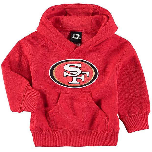 Youth Scarlet San Francisco 49ers Logo Pullover Hoodie