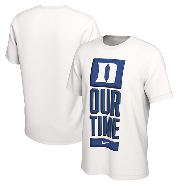 Men's Nike White Duke Blue Devils Basketball Our Time Bench Legend ...