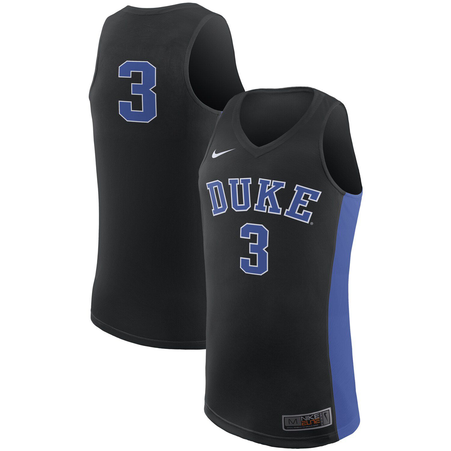 black and royal blue jersey