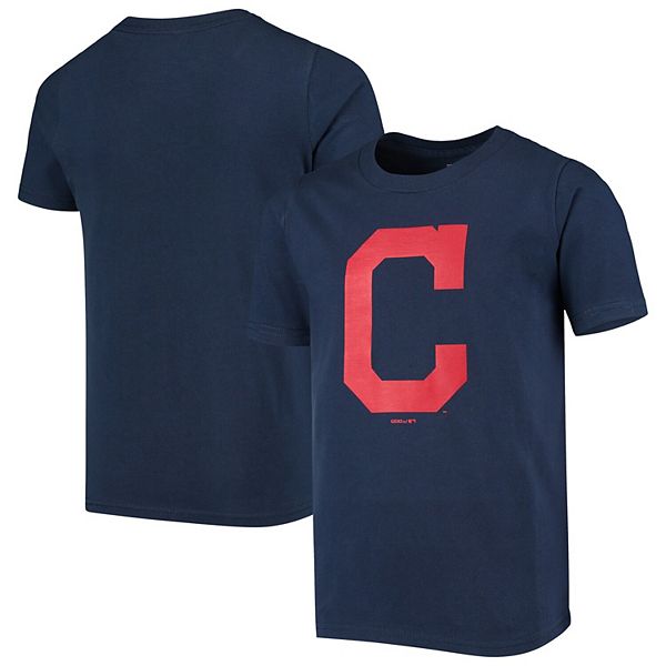 Youth Navy Cleveland Indians Primary Logo Team T-Shirt