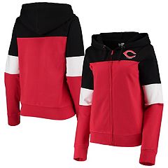 Men's Fanatics Branded Black Cincinnati Reds Big & Tall Solid Full-Zip  Hoodie