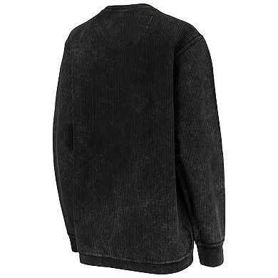 Women's G-III 4Her by Carl Banks Black Chicago White Sox Script Comfy Cord Pullover Sweatshirt