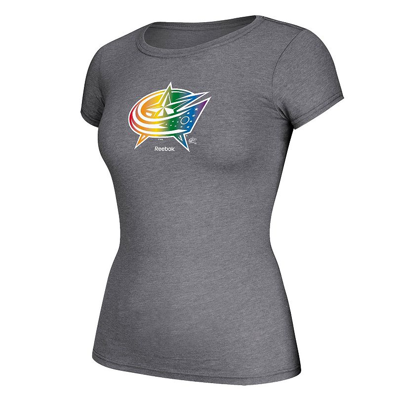 UPC 191029578882 product image for Women's Reebok Gray Columbus Blue Jackets Pride T-Shirt, Size: XL, Grey | upcitemdb.com