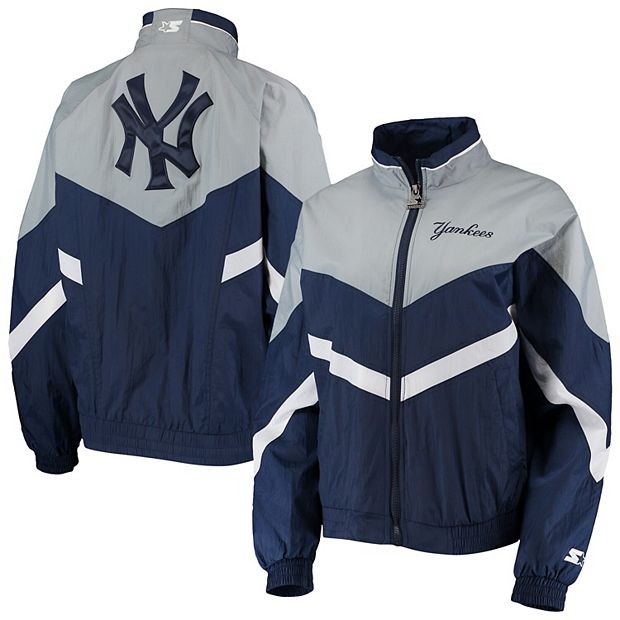 Starter New York Yankees Blown Up Logo Jacket Navy/White