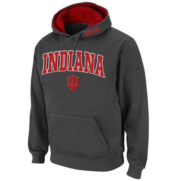 Men's Stadium Athletic Charcoal Indiana Hoosiers Arch & Logo Pullover ...