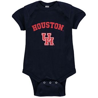 Newborn & Infant Navy Houston Cougars Arch & Logo Bodysuit