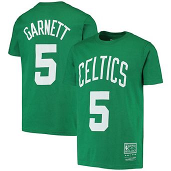 Youth Kevin Garnett Kelly Green Boston Celtics Hardwood Classics Name & Number T-Shirt