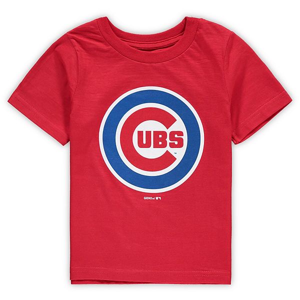 Toddler Red Chicago Cubs Primary Team Logo T-Shirt