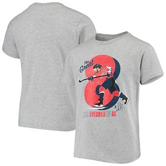 Youth Alexander Ovechkin Heathered Gray Washington Capitals Localized Player T-Shirt