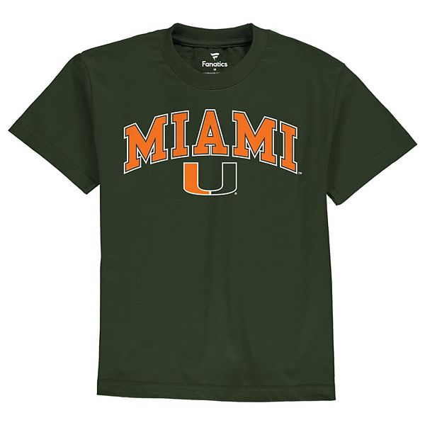 Fanatics Branded Green Miami Hurricanes Outline Lower Arch Hoodie T-Shirt