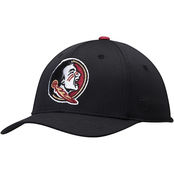 Men's Top of the World Black Florida State Seminoles Impact 1Fit Flex Hat