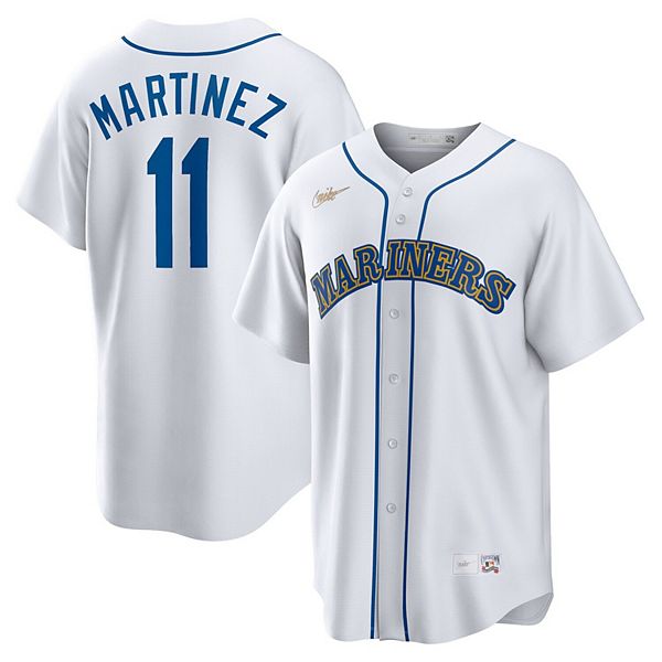 Seattle Mariners Edgar Martinez Autographed Framed White Majestic Jersey MCS Holo Stock #210137