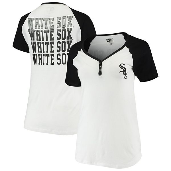 Women's New Era White Chicago White Sox Henley T-Shirt