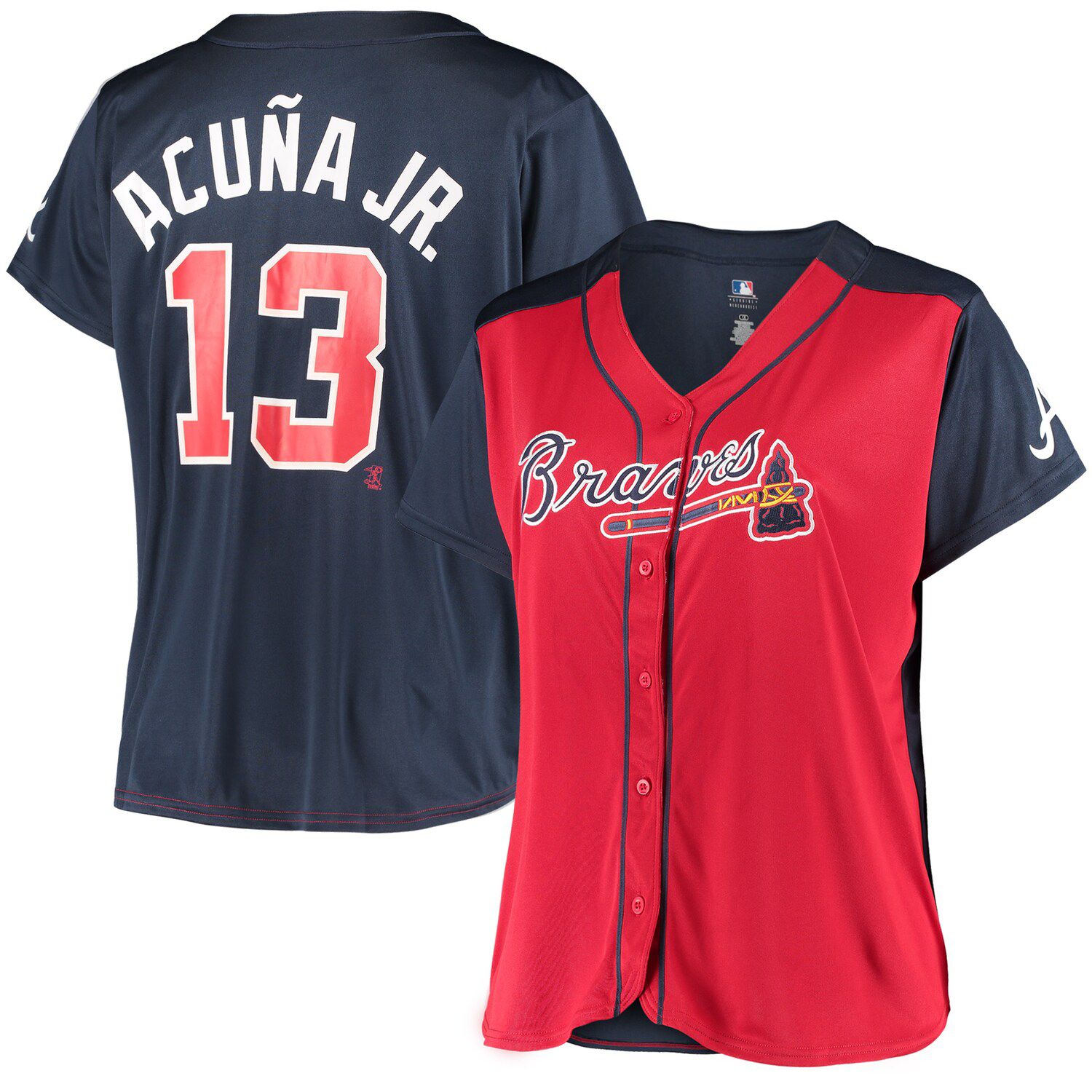 braves button up jersey