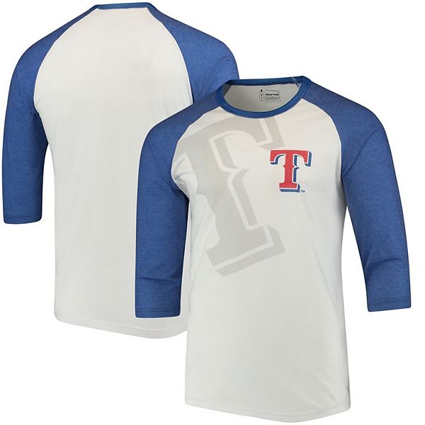 Texas Rangers Baseball 3/4-Sleeve Raglan T-Shirt - White/Royal