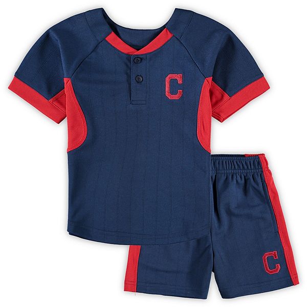 Toddler Navy Cleveland Indians The Windup T-Shirt & Shorts Set
