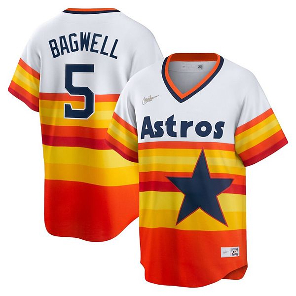 Jeff Bagwell HOF 17 Autographed Astros Rainbow Jersey