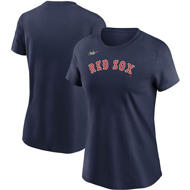 Women's Nike Navy Boston Red Sox Cooperstown Collection Wordmark T-Shirt