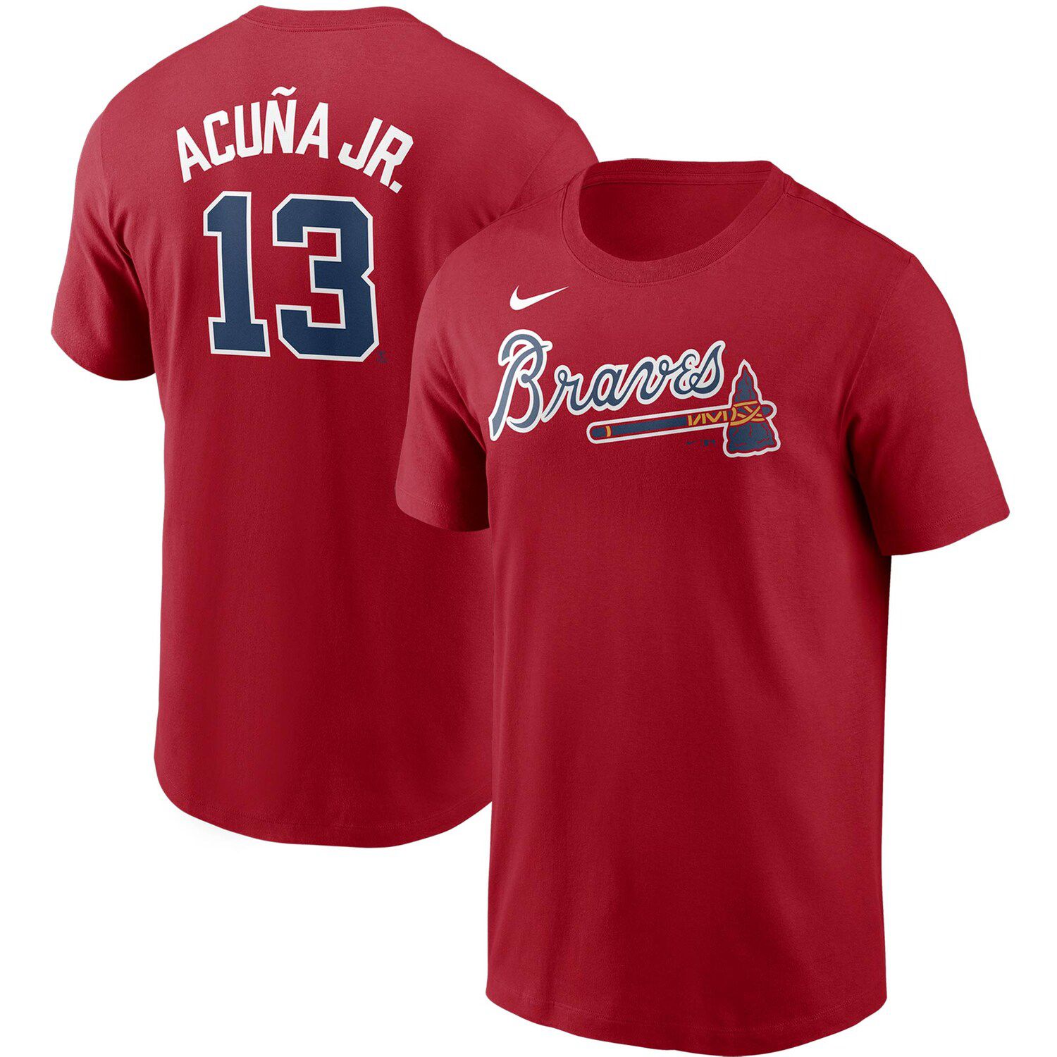 red atlanta braves t shirt