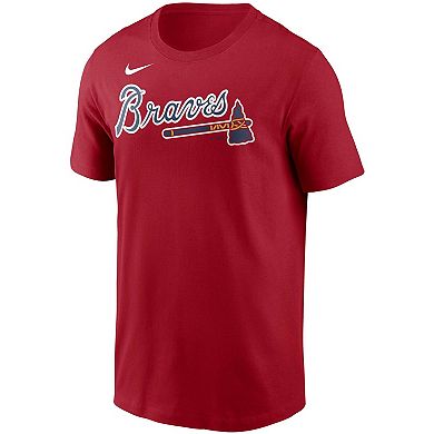 Men's Nike Ronald Acuna Jr. Red Atlanta Braves Name & Number T-Shirt