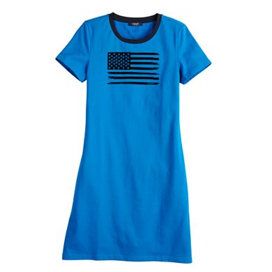 Women's Chaps Short Sleeve Logo T-Shirt Dress