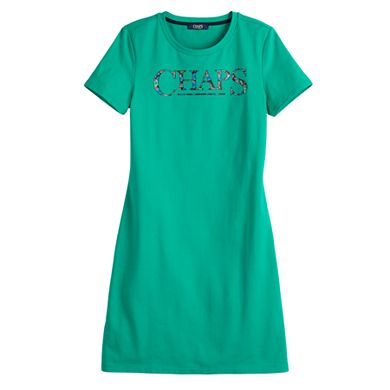 Women's Chaps Short Sleeve Logo T-Shirt Dress