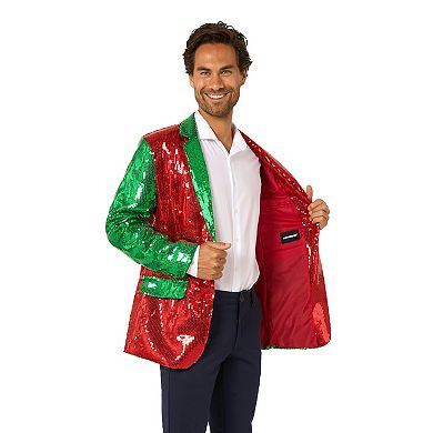 Men's Sequined Ugly Christmas Blazer