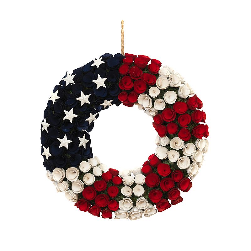 54638797 Twig Americana Artificial Rose Wreath Wall Decor,  sku 54638797