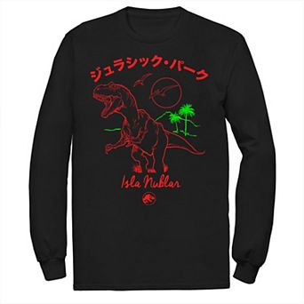 Men's Jurassic Park T-Rex Kanji Outline Poster Tee