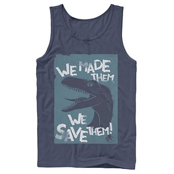 Men's Jurassic World Two We Made Them We Save Them Tank Top